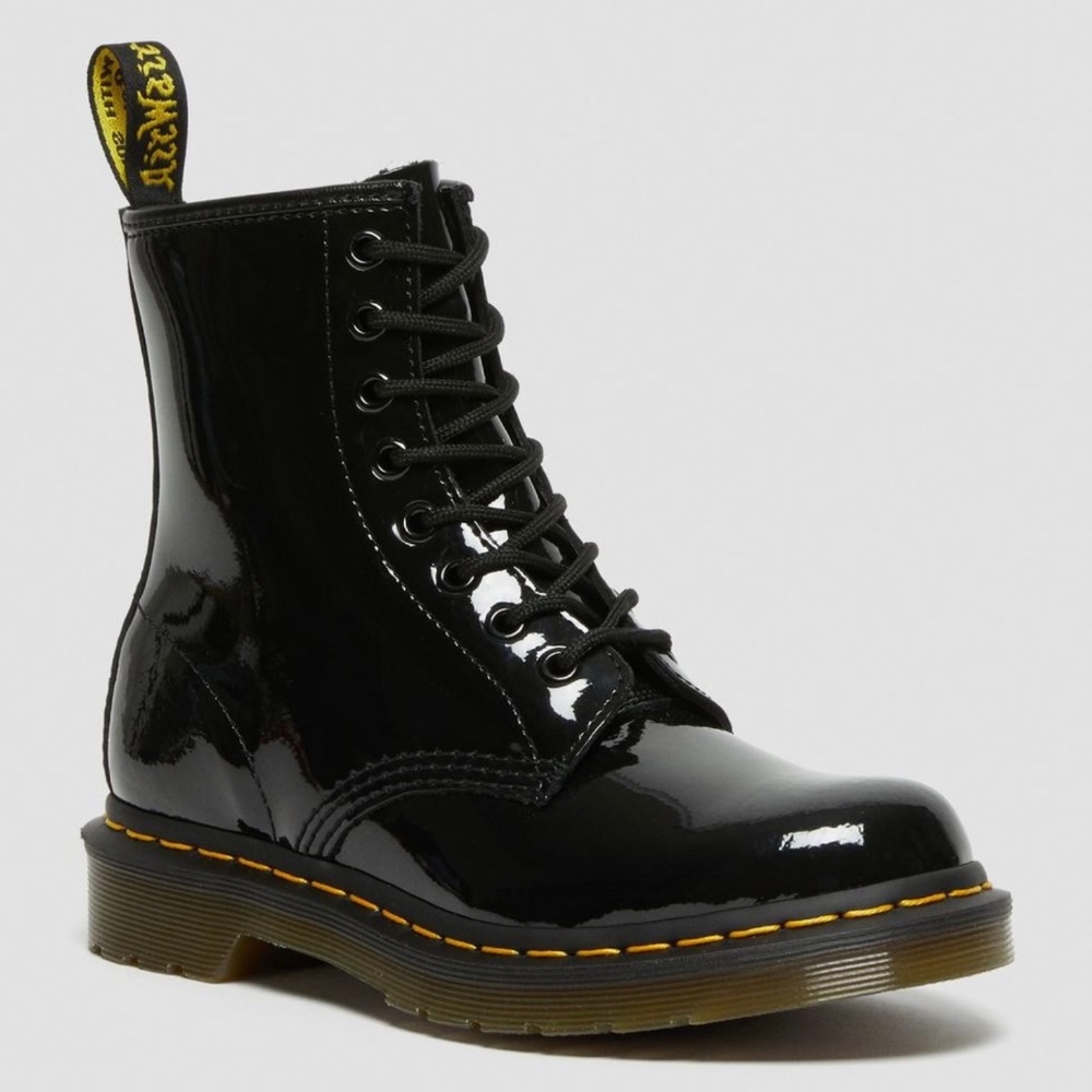 Dr. Martens 1460 Women's Black Patent Leather Boots size 6